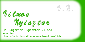 vilmos nyisztor business card